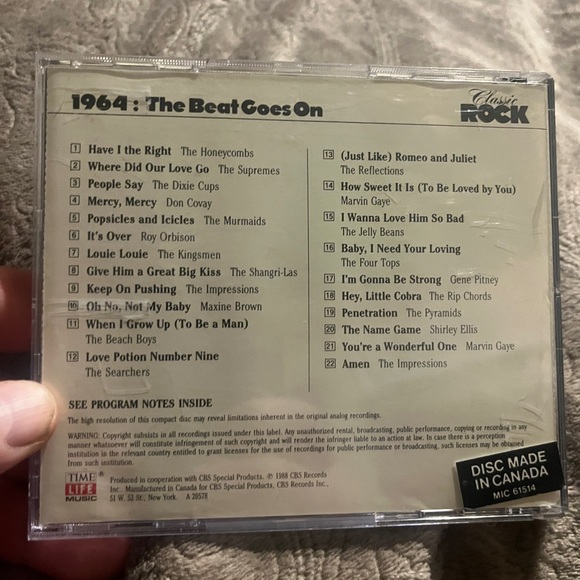 1964 The Beat Goes on Classic Rock Time Life Music CD - Picture 5 of 6